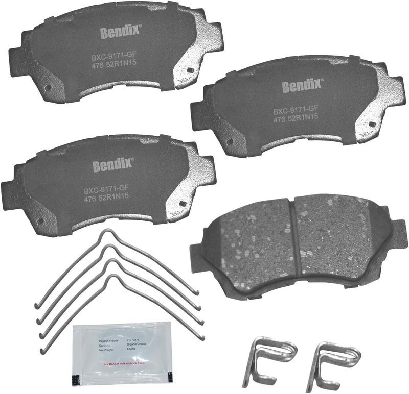 Bendix وسادات فرامل أمامية سيراميك Priority1 CFC476 لطرازات مختارة من لكزس ES300، LS400، SC300، تويوتا أفالون، كامري، سيلكا، سيينا - Image 1